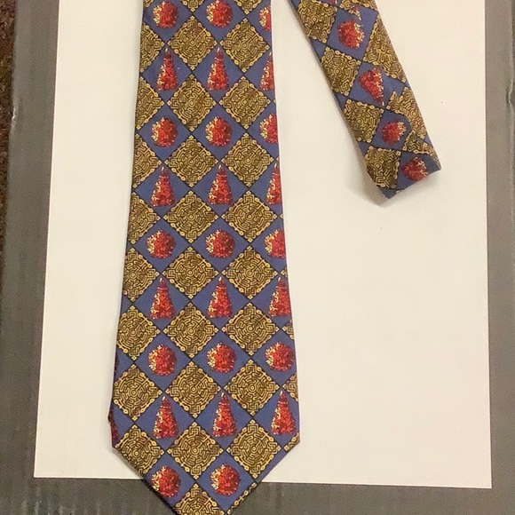 Designer Cecilia Metheny Silk Tie made in Italy - Picture 2 of 6